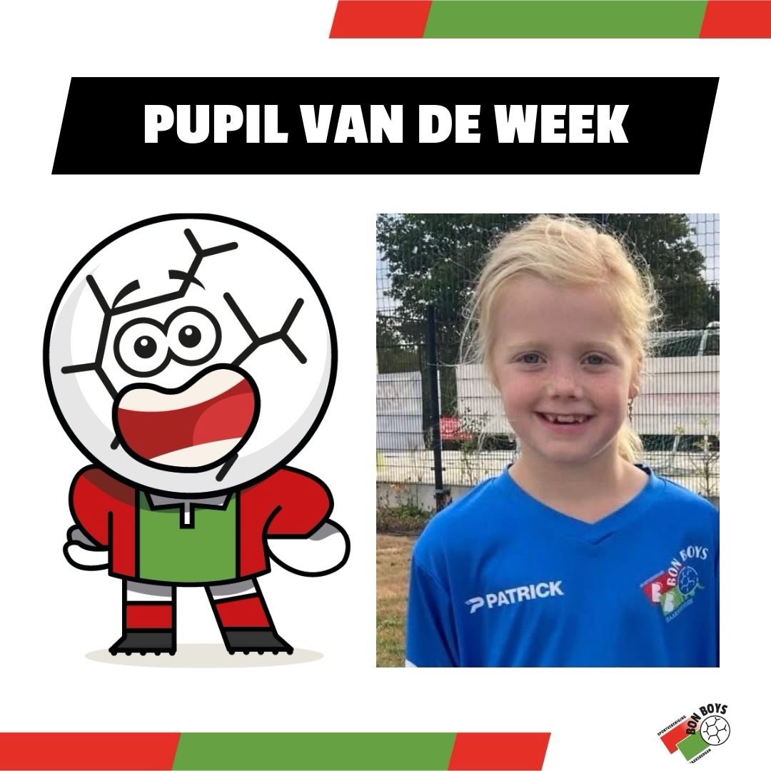 Zaterdag is het raak bij Bon Boys Vrouwen 1 – Drienerlo Vrouwen 1, want dan staat June Nijhuis in de spotlights als Pupil van de Week.

June is 9 jaar en speelt bij de Onder 10 van Bon Boys. Keeper of verdediger, beiden kan! Keepen heeft haar voorkeur; bang voor de bal of tegenstander is ze zeker niet.  Ballen tegenhouden, gaten dichtlopen en voor haar team strijden? June staat er. Haar favoriete club is Ajax en haar voorbeeld is doelman Remko Pasveer. En over Bon Boys Vrouwen 1 is ze duidelijk: ze zijn allemaal goed.

Naast het veld beleefd June ook plezier. Ze zit in groep 6 van basisschool Los Hoes, is sterk in rekenen én helpt graag andere kinderen als leesmaatje. Haar favoriete boek is Juffrouw Braaksel, haar lievelingsdier een kat en haar favoriete film Zootropolis 2. FC Barcelona vindt ze de leukste Europese club en de beste voetballer van de wereld? Dat is voor haar Ronaldo.

Pupil van de Week zijn? Dat vindt June best spannend, maar ook leuk en ze kijkt er enorm naar uit.