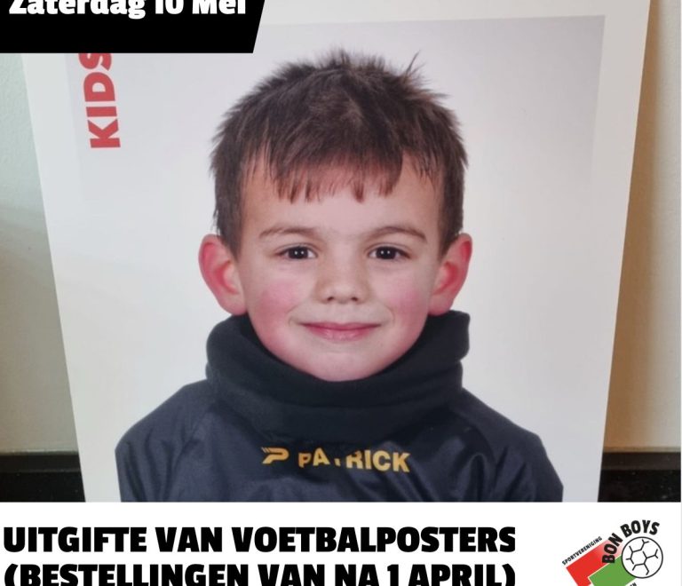 Nog een voetbalposter besteld na 1 April?