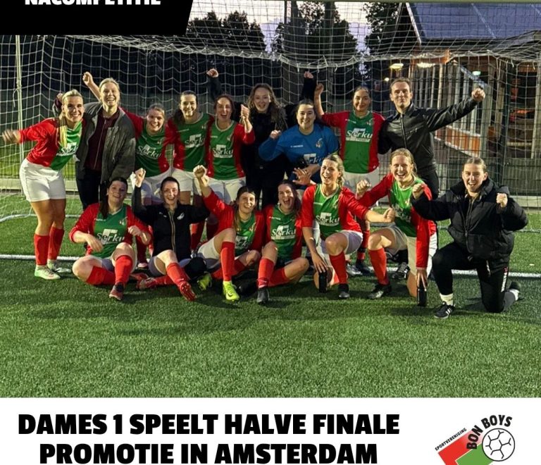 Dames 1 speelt zaterdag halve finale voor promotie naar 2e klasse