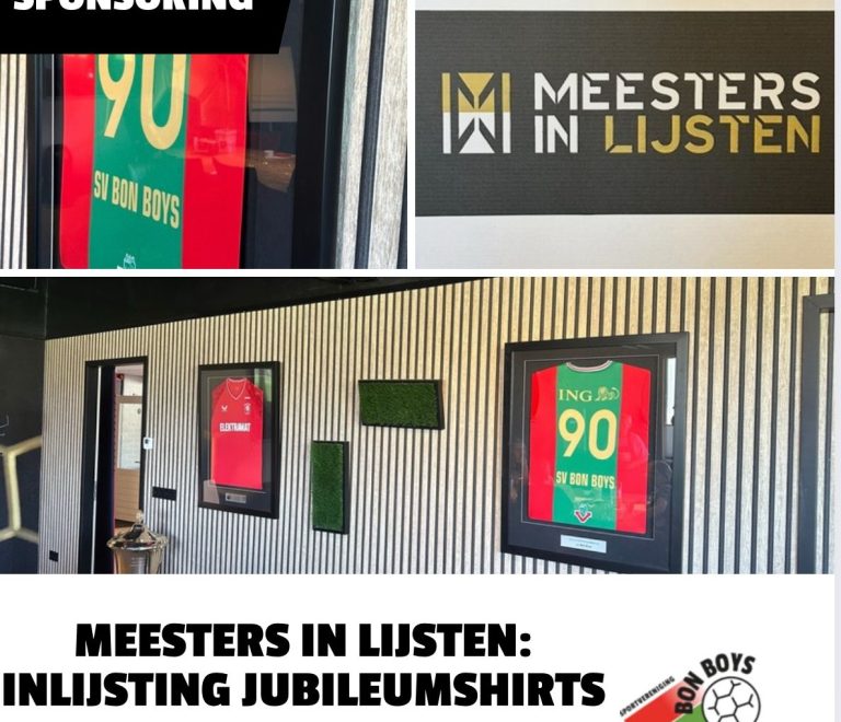 Vakmanschap in Lijstenmakerij: Meesters In Lijsten partner van SV Bon Boys!