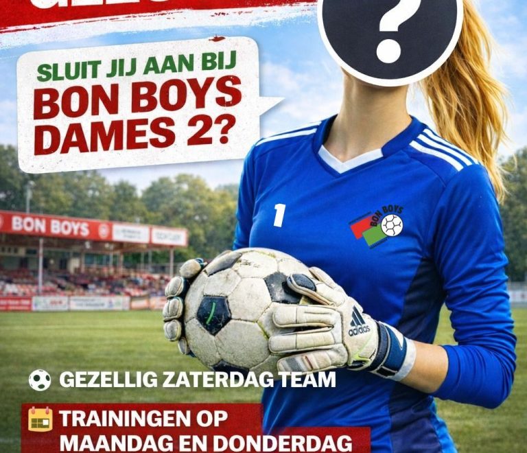 Keeper gezocht voor Bon Boys Dames 2